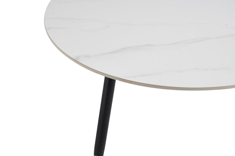Ensemble 3 tables modernes Delancey de 31,5 po (table à café et 2 tables de bout) - blanc