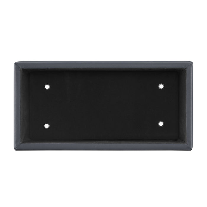 Pouf de rangement Edmonton de 32 po - similicuir bleu marine