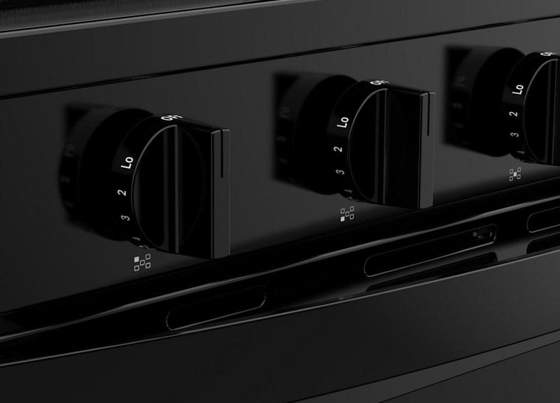 Cuisinière à gaz Whirlpool de 5 pi³ avec friture à air et autonettoyage - noire - WFGS5030RB