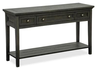 Hanson 50” Traditional Pine Sofa Table with Storage - Graphite | Table de salon traditionnelle Hanson de 50 po en pin - graphite