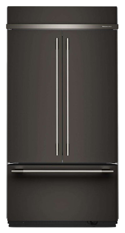KitchenAid 24.2 Cu. Ft. 42" French Door Bottom Mount Refrigerator – Black Ore - KBFN542SBE | Réfrigérateur KitchenAid de 24,2 pi³ et de 42 po à portes françaises à congélateur inférieur - minerai noir - KBFN542SBE