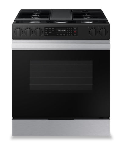 Samsung 6 Cu. Ft. Smart Gas Slide In Range with Air Fry and Fan Convection - Stainless Steel - NSG6D… | Cuisinière intelligente à gaz encastrée Samsung de 6 pi³ avec friture à air et convection par ventil…
