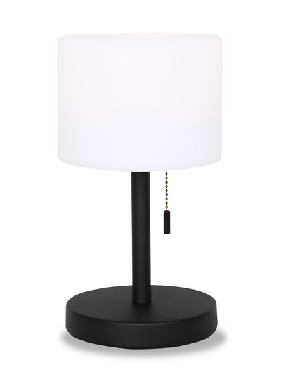 Solana 11” Modern Metal Acrylic Portable Indoor/Outdoor Table Lamp with USB Port - Black | Lampe de table pour l’intérieur et pour l’extérieur moderne portable Solana de 11 po en métal et en acrylique avec port USB - noire