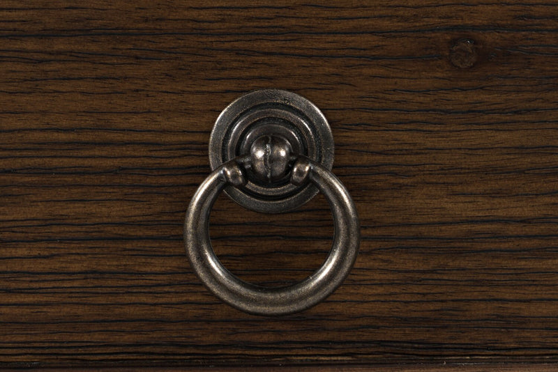 Table à café Branson de 48 po avec dessus relevable, rangement et roulettes - brun foncé