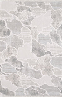 Carpette Cove grise à motif de vagues - 6 pi 7 po x 9 pi 6 po