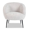 Fauteuil d’appoint Nova de 28,7 po en tissu bouclé - gris clair