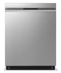 Lave-vaisselle encastré LG à 48 dBA de 24 po avec commandes sur le dessus et QuadWashMC - acier inox…