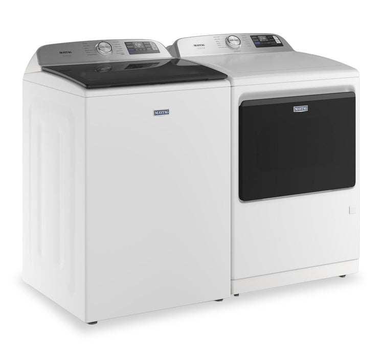 Laveuse à chargement par le haut de 6,0 pi³ et sécheuse à gaz de 7,4 pi³ Animal Pet Pro de Maytag - blanches