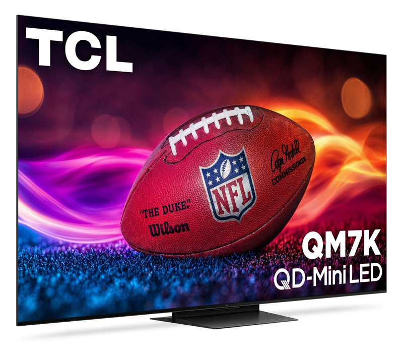 Téléviseur intelligent QLED Mini DEL TCL QD QM7K UHD 4K de 65 po avec Google TVMC (65QM7K) - modèle 2025
