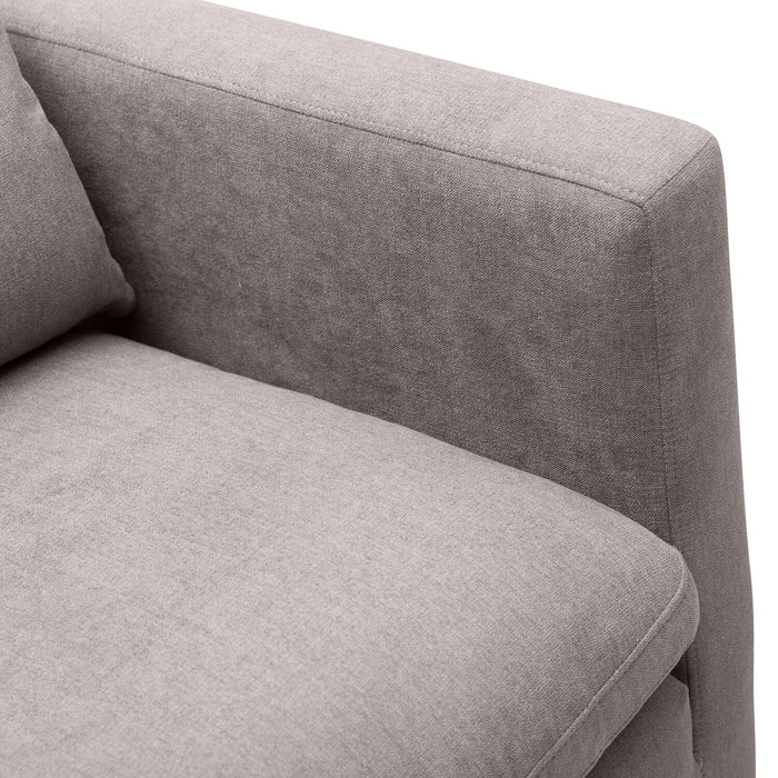 Fauteuil Kortlyn de 33 po en tissu d’apparence lin - gris