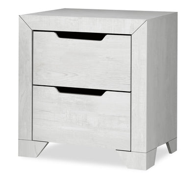 Elite Bedside 2-Drawer Nightstand, 22"W x 23"H - White | Table de nuit Elite de 22 po (L) x 23 po (H) à 2 tiroirs - blanche