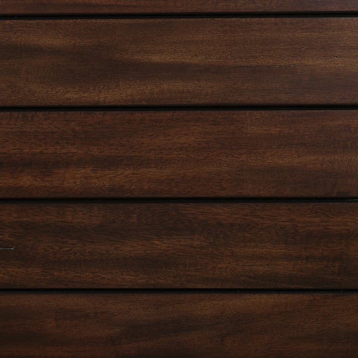 Ensemble de chambre à coucher Sonoma 6 pièces avec lit, commode, miroir et table de nuit, brun manguier - format lit simple