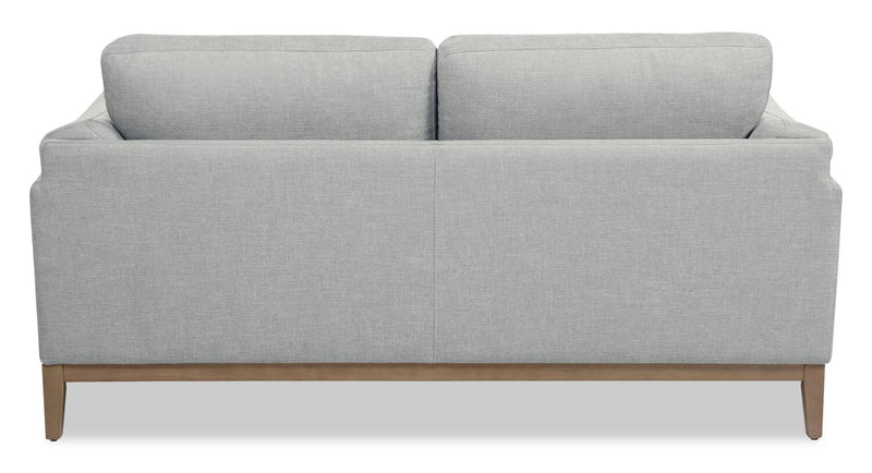 Causeuse Valley de 67,7 po en tissu avec base et pattes en hévéa - grise