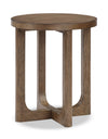 Table de bout ronde Maxwell de 20 po - noyer brun clair