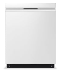 Lave-vaisselle encastré LG à 48 dBA de 24 po avec commandes sur le dessus et QuadWashMC - blanc - LD…