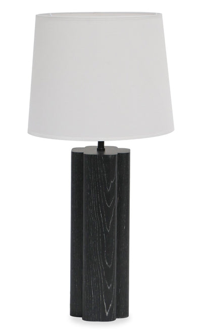 Nash 28.7" Table Lamp with Linen Shade – Black Oak | Lampe de table Nash de 28,7 po avec abat-jour en lin - chêne noir