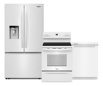 Whirlpool 3-Piece Kitchen Appliance Package – White | Ensemble de 3 électroménagers Whirlpool pour la cuisine - blanc