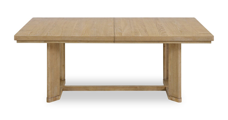 Ensemble de salle à manger Aspen 7 pièces avec table à rallonge, 80 po à 104 po et 6 chaises en tissu - naturel