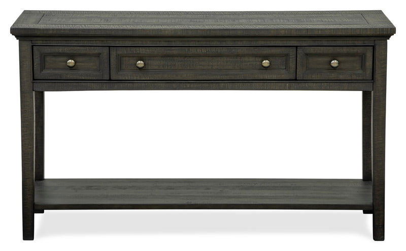 Table de salon traditionnelle Hanson de 50 po en pin - graphite