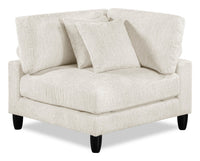 Fauteuil en coin modulaire Lounge de 40 po en tissu chenille - beige