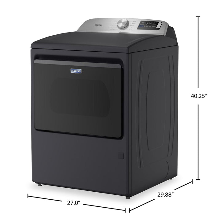 Sécheuse à gaz Maytag à chargement par le haut de 7,4 pi3 avec détection d’humidité avancée - acier minuit - MGD6205RF