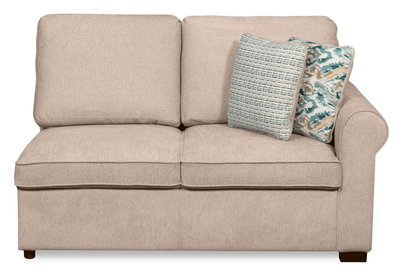 Sofa sectionnel enveloppant de gauche Haven de Scott Living 2 pièces en tissu de chenille - taupe