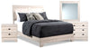 Ensemble de chambre à coucher Yorkdale 6 pièces avec lit à panneau, commode, miroir et table de nuit, blanc - format grand lit