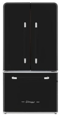 Réfrigérateur Classic Rétro par Unique de 36 po et de 21,4 pi3 de profondeur comptoir - noir minuit - UGP-595L B AC