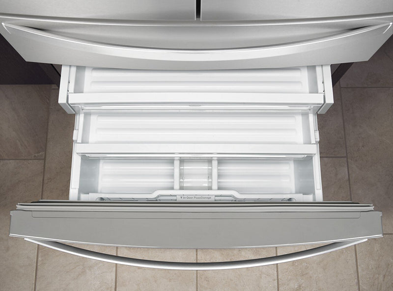 Réfrigérateur Whirlpool de 26 pi³ et de 36 po à portes françaises - acier inoxydable résistant aux traces de doigts - WRMF7736PZ