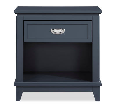 Quinn Bedside 1-Drawer Nightstand with Shelf, 24"W x 26"H - Blue | Table de nuit Quinn de 24 po (L) x 26 po (H) à 1 tiroir avec tablette - bleue