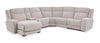 Sofa sectionnel de gauche à inclinaison électrique Legacy de Shaquille O’Neal Home 6 pièces avec confort Shaq-o-pedic - gris