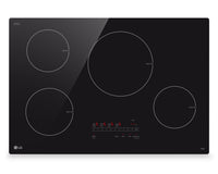 Surface de cuisson à induction LG de 30 po à 4 éléments - vitrocéramique noire - CBIH3013BE