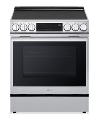 Cuisinière intelligente électrique LG de 6,3 pi³ avec friture à air - acier inoxydable résistant aux traces de doigts - LSEL6335XE