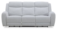 Sofa à inclinaison électrique Reign de 87 po en tissu avec ports USB - gris pierre Bronco