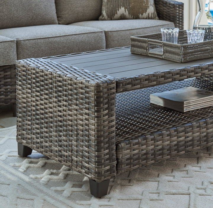Ensemble Canmore 4 pièces pour la terrasse à l’extérieur avec sofa, 2 fauteuils et table à café - résistant aux intempéries - gris