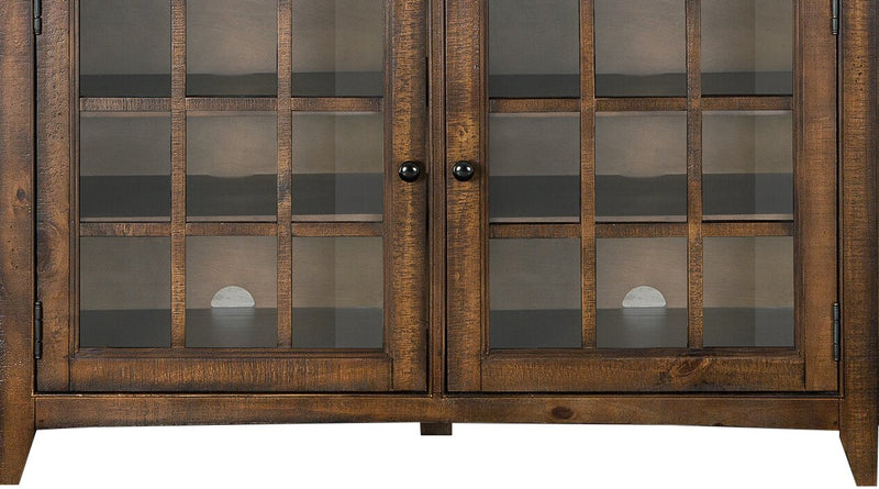 Meuble pour téléviseur traditionnel Wesley de 90 po avec rangement et système de gestion des câbles pour téléviseurs jusqu’à 95 po - muscade grillée