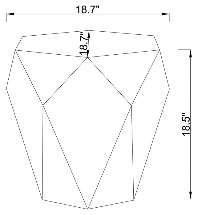 Table de bout moderne Dawson de 19 po - brun clair