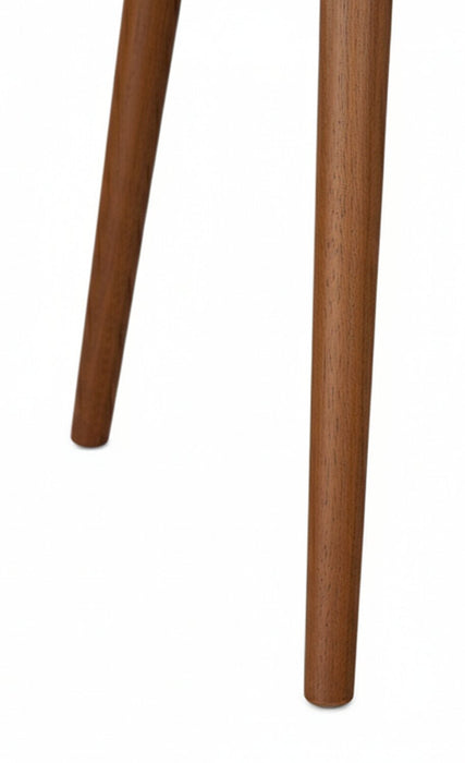 Table à café moderne Viola de 29,5 po avec dessus rond - noyer brun