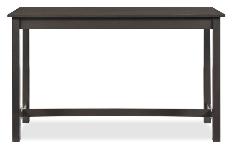 Table de salon moderne Noah de 60 po avec 3 tabourets de hauteur comptoir et ports USB - grise