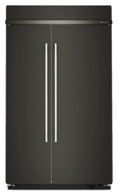 Kitchenaid 48" 29.4 Cu. Ft. Built-In Side-by-Side Refrigerator – Black Ore - KBSN748SBE | Réfrigérateur encastré KitchenAid de 29,4 pi3 et de 48 po à compartiments juxtaposés - minerai noir - KBSN748SBE