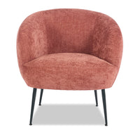 Fauteuil d’appoint Nova de 28,7 po en tissu bouclé - orange