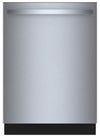 Lave-vaisselle intelligent Bosch de série 100 de 48 dBA et de 24 po avec commandes sur le dessus - acier inoxydable