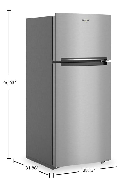 Réfrigérateur Whirlpool de 16,3 pi³ et de 28 po à congélateur supérieur - acier inoxydable - WRTX5328PM