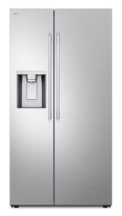 LG 36" 27 Cu. Ft Side by Side Refrigerator - Fingerprint Resistant Stainless Steel - LL27T3530S | Réfrigérateur LG de 27 pi3 et de 36 po à compartiments juxtaposés - acier inoxydable résistant aux traces de doigts - LL27T3530S
