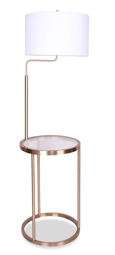 Mabel 57" Brass Metal Floor Lamp | Lampe à pied Mabel de 57 po en métal laiton | MABELTFL