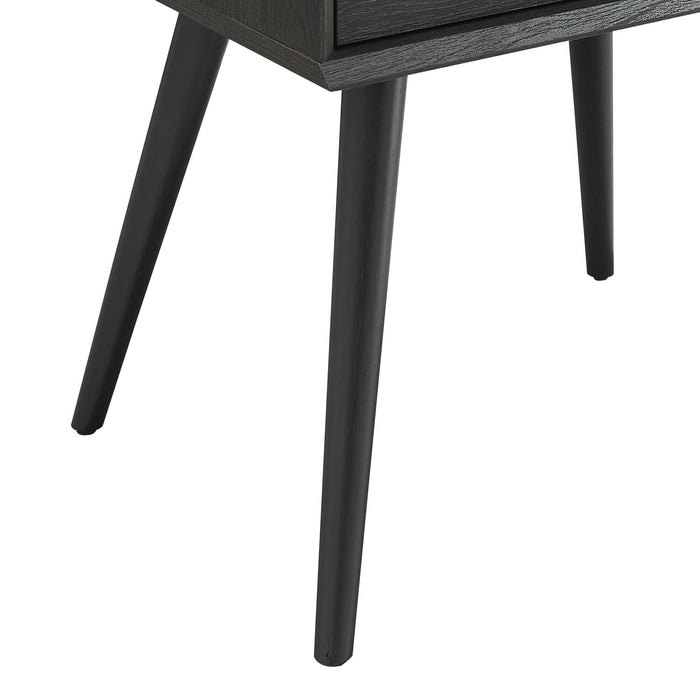 Table de nuit Mori de 18 po (l) x 25,75 po (H) à 2 tiroirs - noire