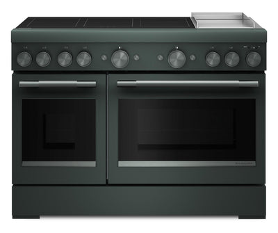 KitchenAid 6.3 Cu. Ft. Induction Freestanding Range with Griddle – Juniper - KFID948SJP | Cuisinière à induction amovible KitchenAid de 6,3 pi³ avec plaque chauffante - genièvre - KFID948SJP