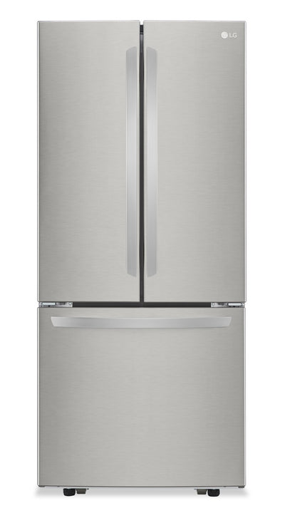 LG 30" 21.8 Cu. Ft. French Door Standard-Depth Refrigerator - Stainless Steel - LFCS22520S | Réfrigérateur LG de 21,8 pi3 et de 30 po de profondeur standard à portes françaises - acier inoxydable - LFCS22520S