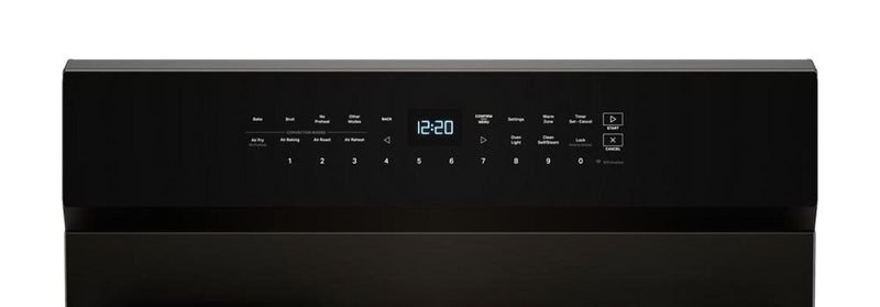 Cuisinière intelligente à gaz Whirlpool de 5 pi³ avec friture à air et autonettoyage - acier inoxydable noir - WFGS7530RV