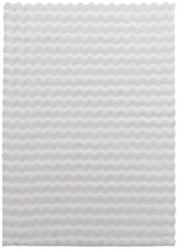 Carpette Bubble en fausse fourrure gris clair avec revers en mousse à mémoire de forme - 5 pi x 7 pi